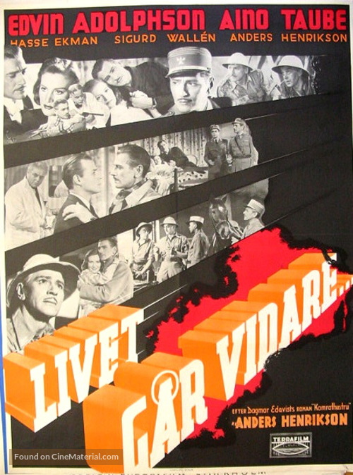 Livet g&aring;r vidare - Swedish Movie Poster