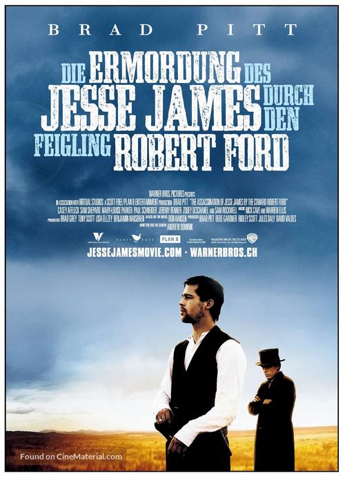 The Assassination of Jesse James by the Coward Robert Ford - Swiss Movie Poster