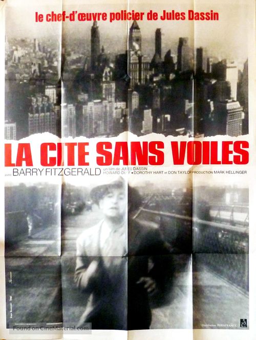 The Naked City - French Re-release movie poster