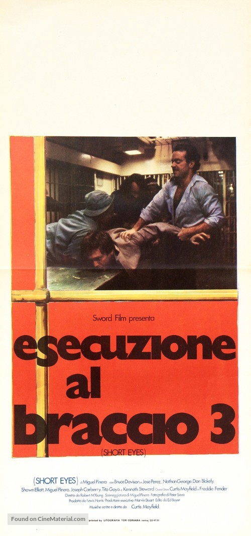 Short Eyes - Italian Movie Poster