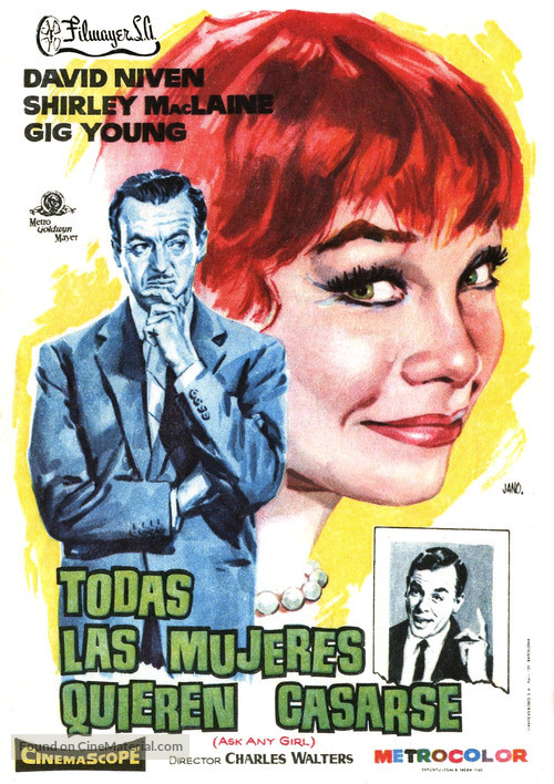 Ask Any Girl - Spanish Movie Poster