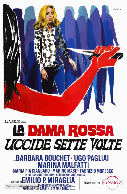La dama rossa uccide sette volte - Italian Movie Poster