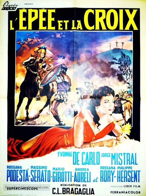 La spada e la croce - French Movie Poster