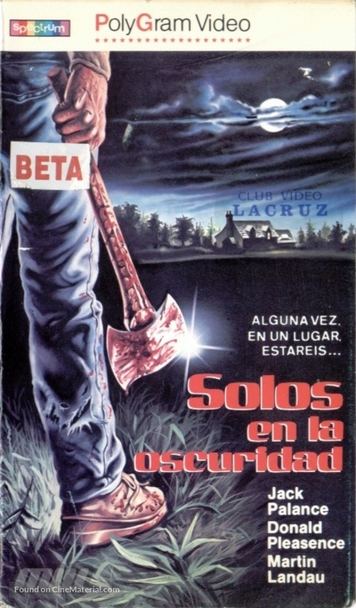 Alone in the Dark - Spanish VHS movie cover