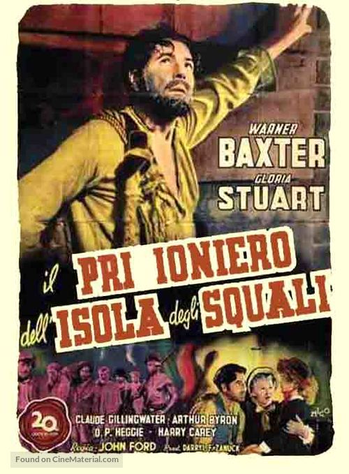 The Prisoner of Shark Island - Italian Movie Poster