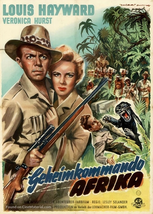 The Royal African Rifles - German Movie Poster