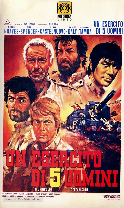 Esercito di cinque uomini, Un - Italian VHS movie cover
