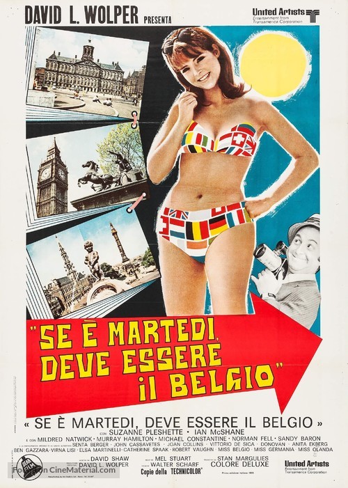 If It&#039;s Tuesday, This Must Be Belgium - Italian Movie Poster