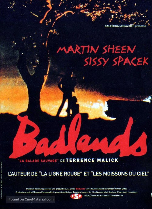 Badlands - French Re-release movie poster