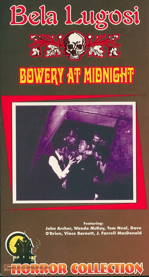 Bowery at Midnight - VHS movie cover