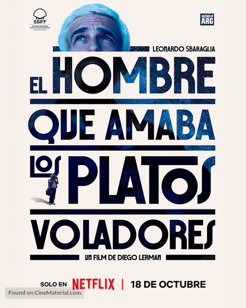 El hombre que amaba los platos voladores - Argentinian Movie Poster