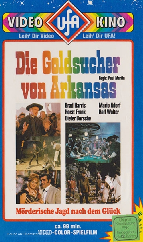 Die Goldsucher von Arkansas - German VHS movie cover