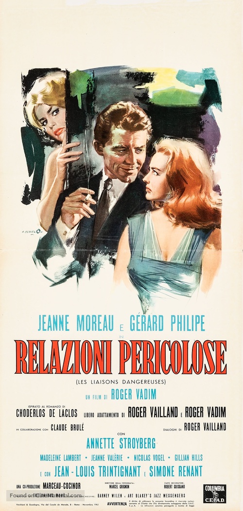 Les liaisons dangereuses - Italian Movie Poster