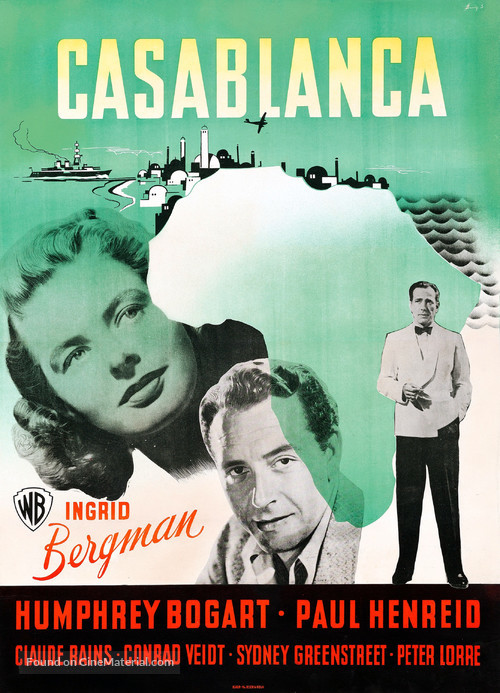 Casablanca - Danish Movie Poster