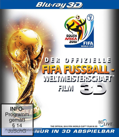 The Official 3D 2010 FIFA World Cup Film - German Blu-Ray movie cover