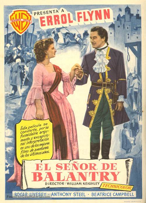 The Master of Ballantrae - Spanish Movie Poster