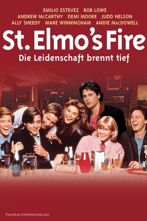 St. Elmo&#039;s Fire - German Movie Cover