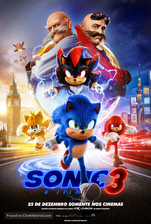 Sonic the Hedgehog 3 - Brazilian Movie Poster