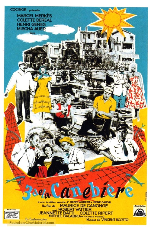 Trois de la Canebi&egrave;re - French Movie Poster