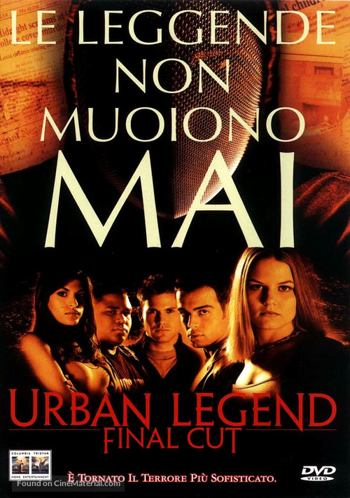 Urban Legends Final Cut - Italian DVD movie cover