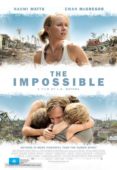 Lo imposible - Australian Movie Poster