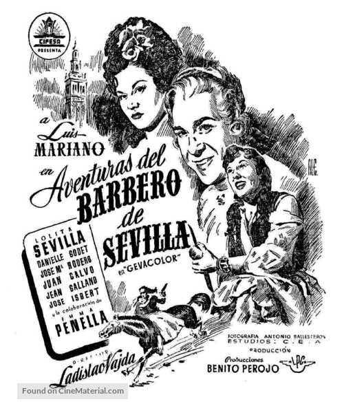 Aventuras del barbero de Sevilla - Spanish Movie Poster