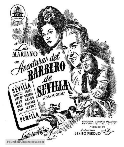Aventuras del barbero de Sevilla - Spanish Movie Poster