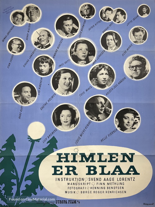 Himlen er blaa - Danish Movie Poster