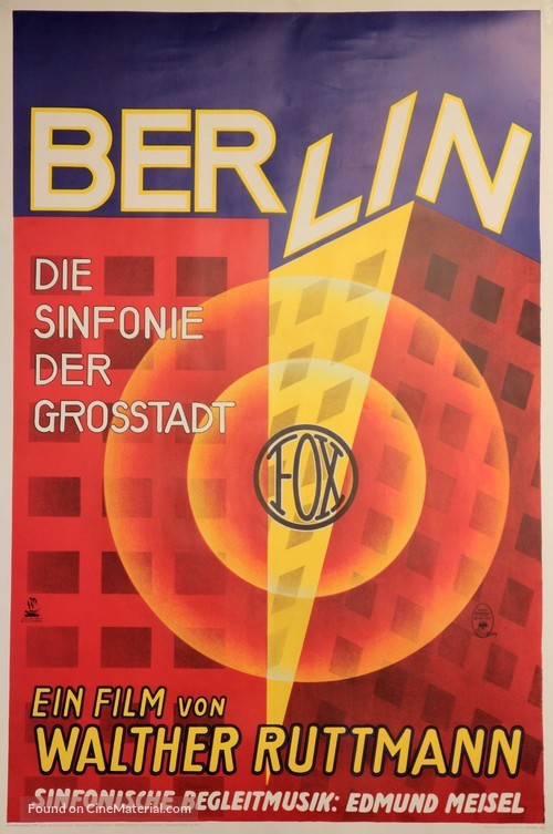 Berlin: Die Sinfonie der Gro&szlig;stadt - German Movie Poster
