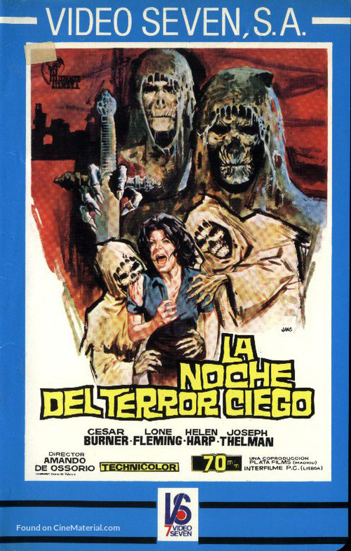 La noche del terror ciego - Spanish VHS movie cover