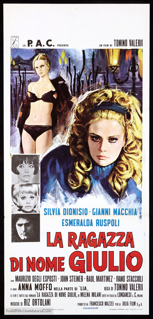 La ragazza di nome Giulio - Italian Movie Poster