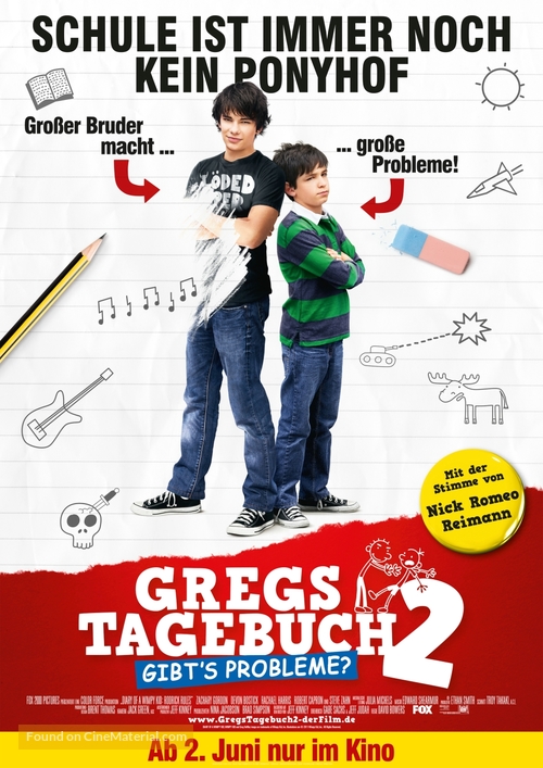 Diary of a Wimpy Kid 2: Rodrick Rules - German Movie Poster