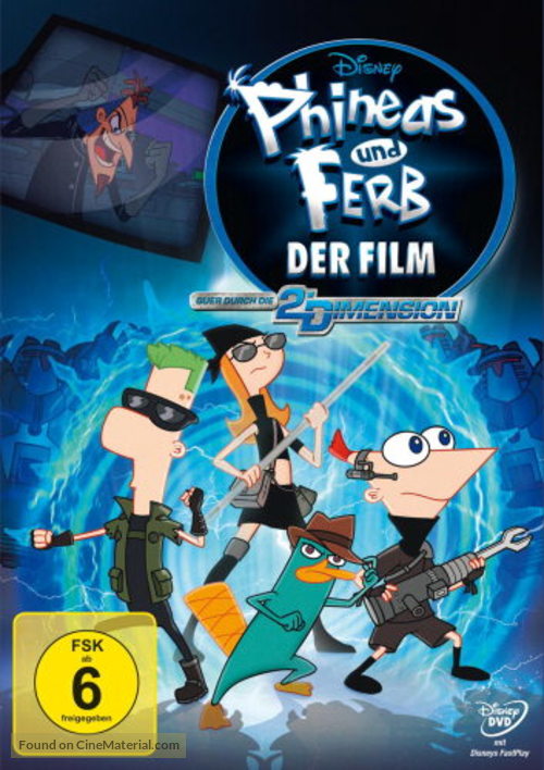 Phineas and Ferb: Across the Second Dimension - German DVD movie cover