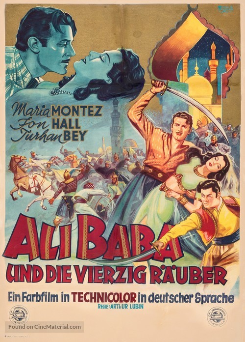 Ali Baba and the Forty Thieves - German Movie Poster