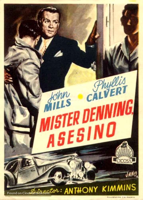Mr. Denning Drives North - Spanish Movie Poster