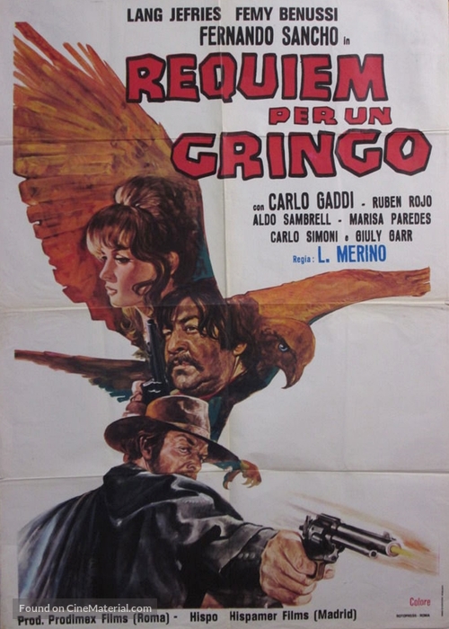 R&egrave;quiem para el gringo - Italian Movie Poster