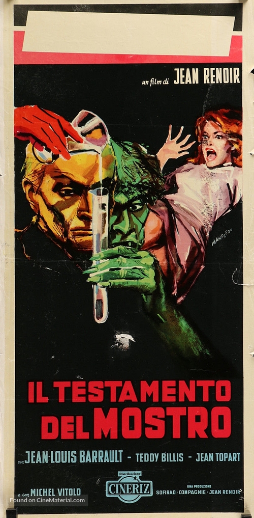 Le testament du Docteur Cordelier - Italian Movie Poster
