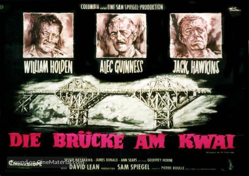 The Bridge on the River Kwai - German Movie Poster