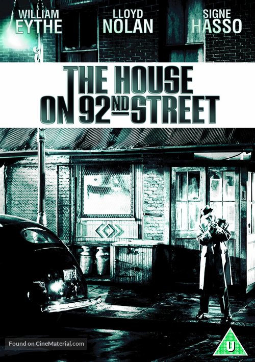 The House on 92nd Street - British DVD movie cover