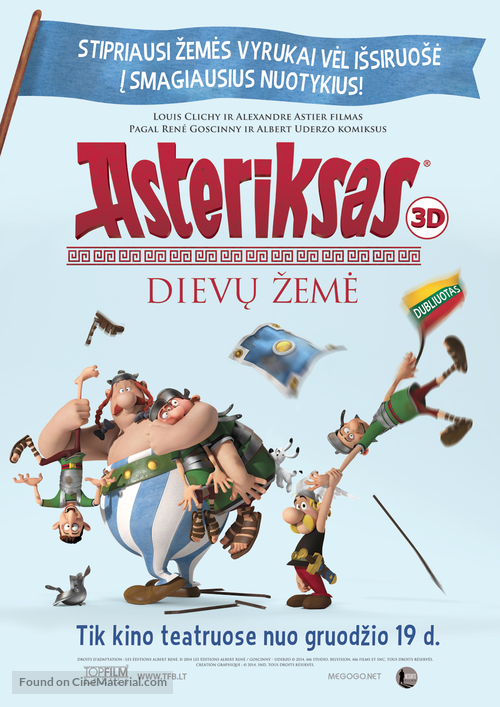 Ast&eacute;rix: Le domaine des dieux - Lithuanian Movie Poster