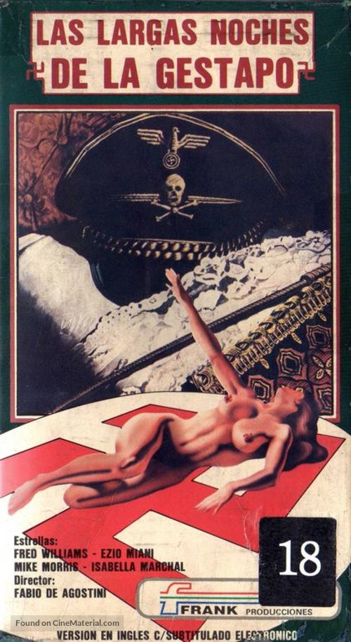 Le lunghe notti della Gestapo - Argentinian VHS movie cover