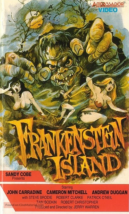 Frankenstein Island - British VHS movie cover