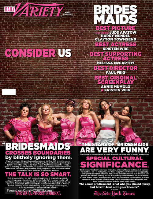 Bridesmaids - For your consideration movie poster
