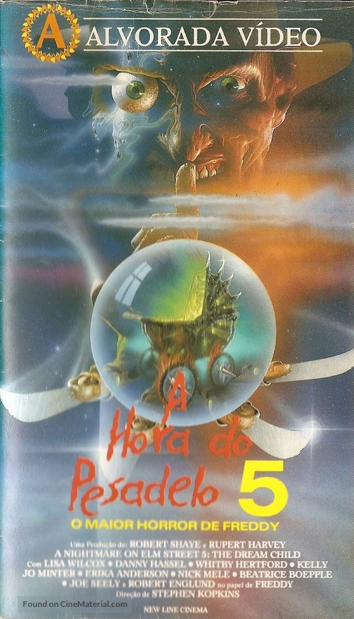 A Nightmare on Elm Street: The Dream Child - Brazilian VHS movie cover