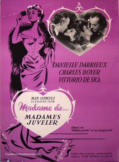 Madame de... - Danish Movie Poster