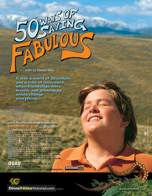 50 Ways of Saying Fabulous - New Zealand Movie Poster