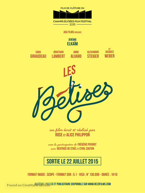 Les b&ecirc;tises - French Movie Poster