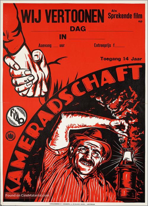 Kameradschaft - Dutch Movie Poster