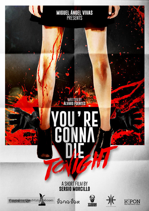 You&#039;re Gonna Die Tonight - Spanish Movie Poster