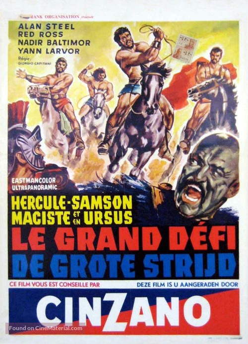 Ercole, Sansone, Maciste e Ursus gli invincibili - Belgian Movie Poster